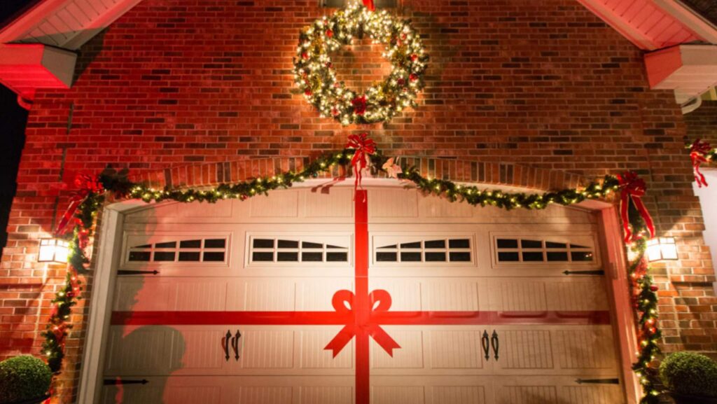 christmas garage door Wreaths